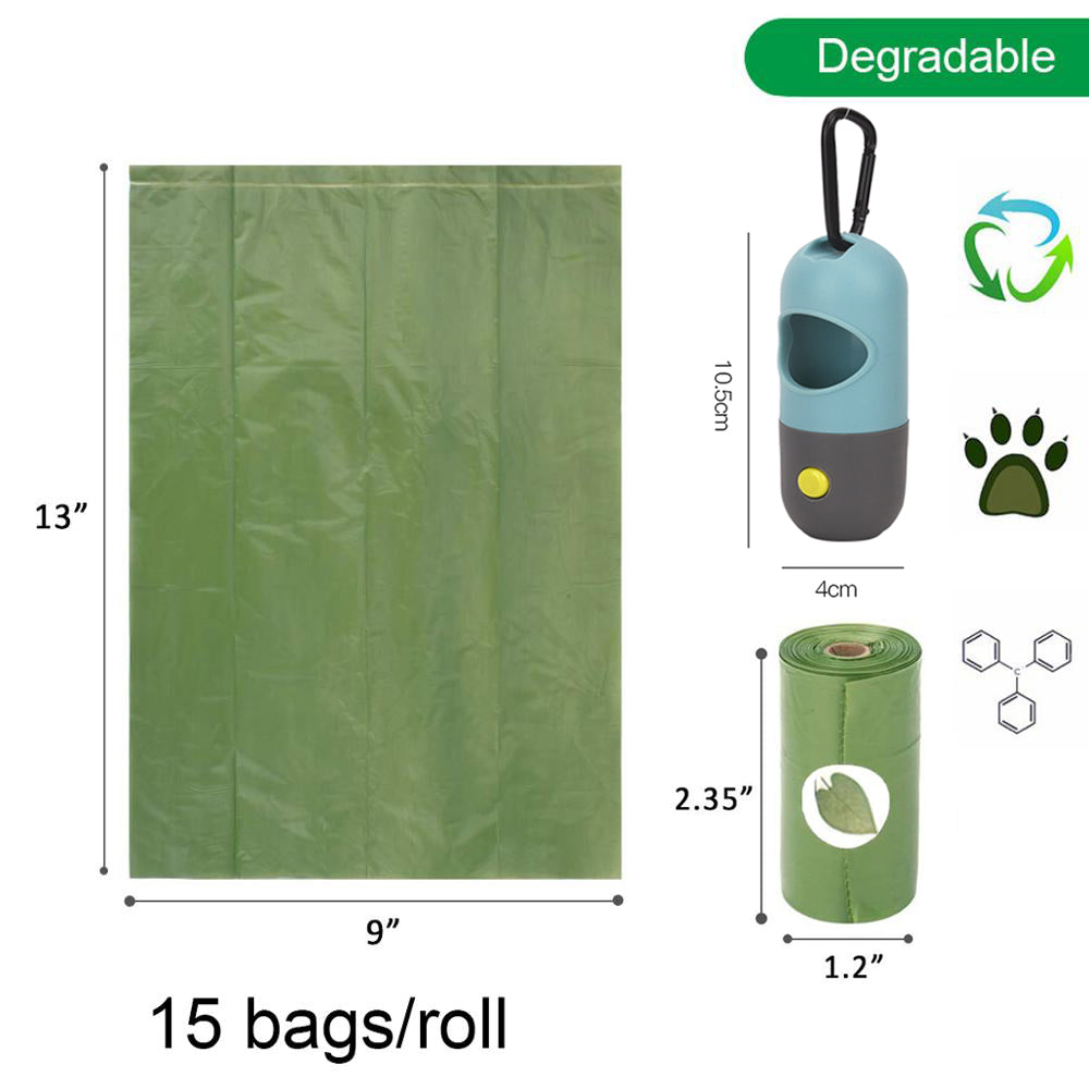 Dog Poop Bags Dispenser LED light Waste Bag Dispenser Fits For Pet Leash Not Includes battery Pet Degradable poop bags